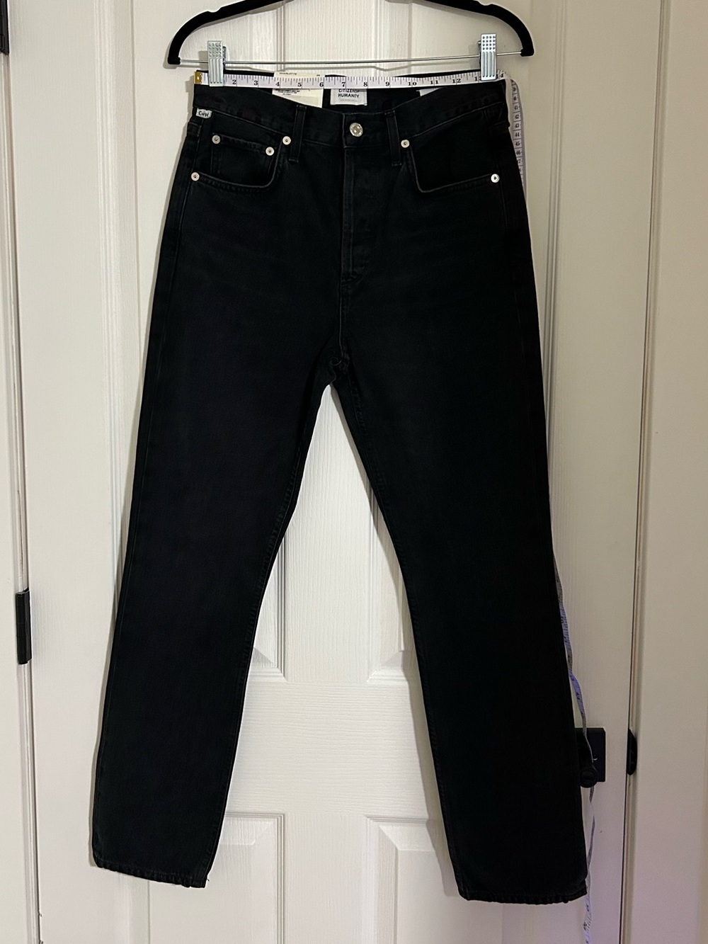 Citizens Of Humanity Black High-Rise Straight Jeans